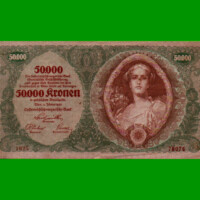 BILLETE DE AUSTRIA 50.000 CORONAS, PICK 80, AÑO 1922 (1919), ESTADO  MUY BUENO- .-