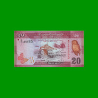 BILLETE DE SRI LANKA 20 RUPIAS, PICK 123a, AÑO 2010, ESTADO SIN CIRCULAR.-