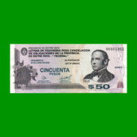 BONO DE ENTRE RIOS $ 50,00, EC 339, AÑO 01/10/2001, ESTADO EXCELENTE+ .-