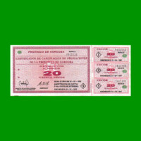 BONO DE CORDOBA $ 20,00, EC 266, AÑO 1996, SERIE B, ESTADO EXCELENTE+ .-