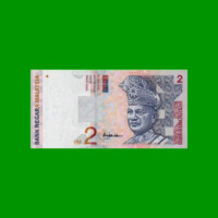 BILLETE DE MALASIA 2 RINGGIT, PICK NEW, ESTADO SIN CIRCULAR.-
