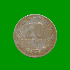 MONEDA DE ARGENTINA, M$N 2DA CIRCULACION, 0,10 CTVOS, AÑO 1920, ESTADO USADA.-