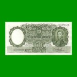 MONEDA NACIONAL $50,00, BOT - , COL 485b, AÑO 1967, ESTADO EXCELENTE- .-