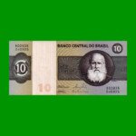 BILLETE DE BRASIL 10 CRUZEIROS, PICK 193e, AÑO 1980, ESTADO EXCELENTE+ .-