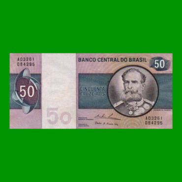 BILLETE DE BRASIL 50 CRUZEIROS, PICK 194b, AÑO 1974, ESTADO EXCELENTE+ .-