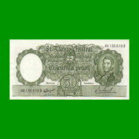 MONEDA NACIONAL $50,00, BOT 2028, AÑO 1969, ESTADO EXCELENTE+ .-