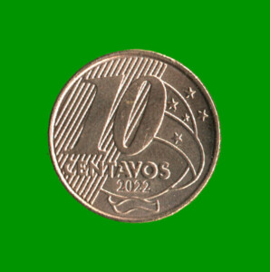 MONEDA DE BRASIL 10 CENTAVOS, AÑO 2022, ESTADO NUEVA.-