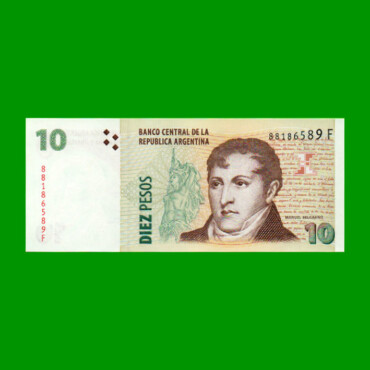 PESOS CONVERTIBLES 2do DISEÑO $10,00, BOT 3418, AÑO 2004, ESTADO SIN CIRCULAR.-