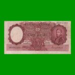 MONEDA NACIONAL $100,00, BOT 2031, FIRMA MARRON, AÑO 1944, ESTADO MUY BUENO- .-