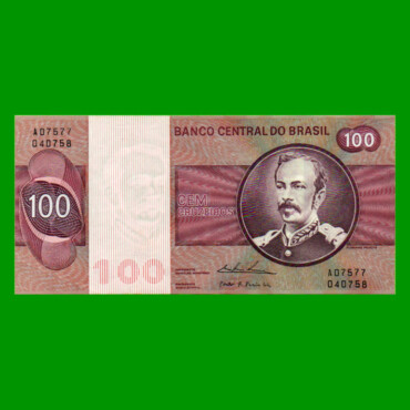 BILLETE DE BRASIL 100 CRUZEIROS, PICK 195Aa, AÑO 1974, CAT 146b, ESTADO EXCELENTE.-