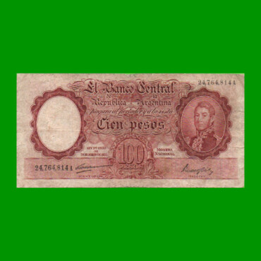 MONEDA NACIONAL $100,00, BOT 2036, AÑO 1948, ESTADO BUENO.-
