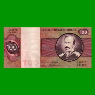 BILLETE DE BRASIL 100 CRUZEIROS, PICK 195Ab, AÑO 1981, ESTADO EXCELENTE.-