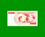BILLETE DE ZIMBABWE 500.000.000 DOLARES, PICK 60, ESTADO SIN CIRCULAR.- - Imagen 2