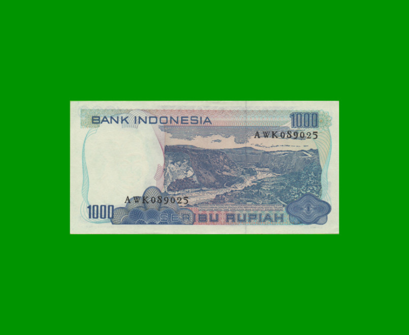 BILLETE DE INDONESIA 1.000 RUPIAS, PICK 119, AÑO 1980, ESTADO EXCELENTE+ .- - Imagen 2