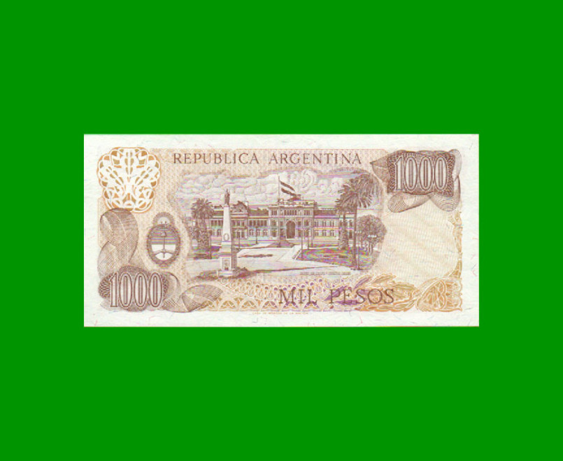 REPOSICION BILLETE DE PESOS LEY 18188 $ 1.000,00, BOT 2461, ESTADO SIN CIRCULAR.- - Imagen 2