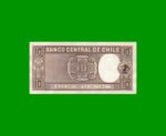 BILLETE DE CHILE $ 10,00, PICK 120, AÑO 1958/59, ESTADO EXCELENTE- .- - Imagen 2