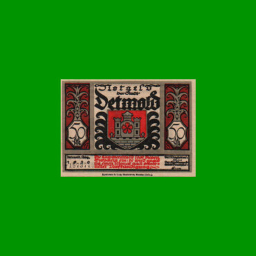 BILLETE DE ALEMANIA NOTGELD CIUDAD DE DETMOLD 50 CENTAVOS, M. M. 268.6, ESTADO SIN CIRCULAR.-