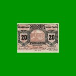 BILLETE DE AUSTRIA NOTGELD CIUDAD DE FERSCHNITZ 20 HELLER, ESTADO EXCELENTE+ .-