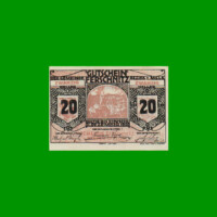BILLETE DE AUSTRIA NOTGELD CIUDAD DE FERSCHNITZ 20 HELLER, ESTADO EXCELENTE+ .-