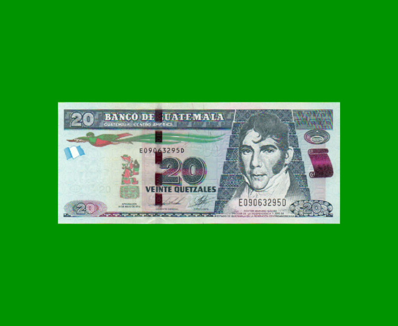 BILLETE DE GUATEMALA 10 QUETZALES PICK NEW, AÑO 2014, ESTADO SIN CIRCULAR.-