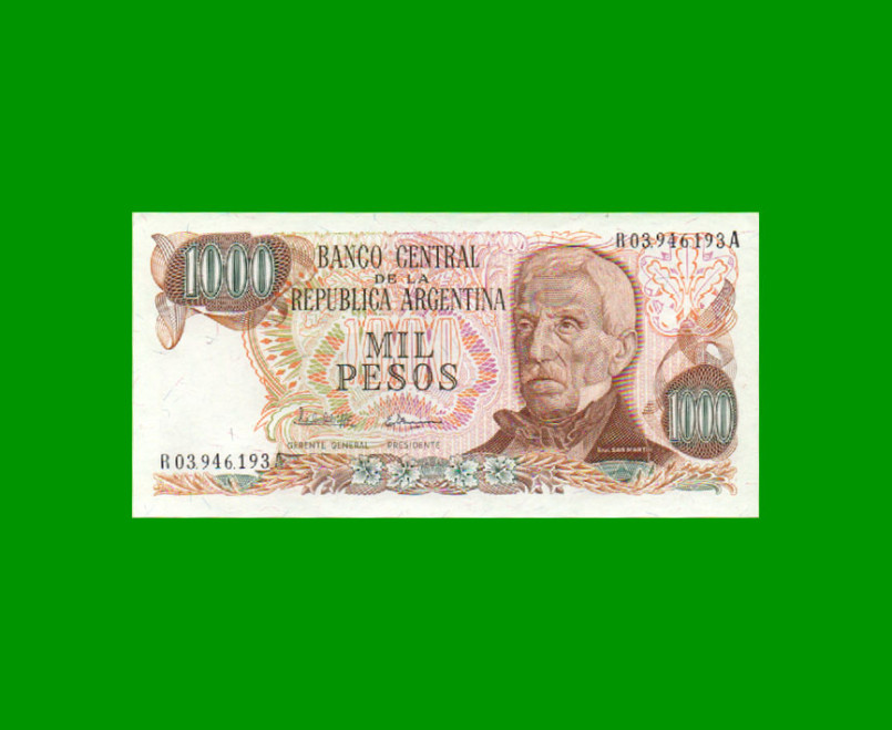 REPOSICION BILLETE DE PESOS LEY 18188 $ 1.000,00, BOT 2461, ESTADO SIN CIRCULAR.-