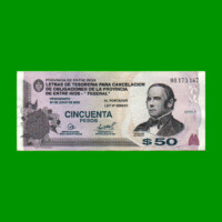 BONO DE ENTRE RIOS $ 50,00, EC 340, AÑO 31/12/2001, ESTADO EXCELENTE- .-