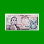 BILLETE DE COLOMBIA $ 10,00, PICK 407g, AÑO 1980, ESTADO EXCELENTE.-