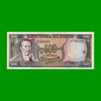 BILLETE DE ECUADOR 500 SUCRES, PICK 124, AÑO 1984, ESTADO EXCELENTE- .-