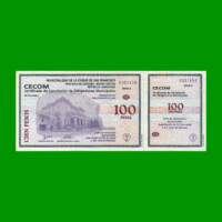 BONO MUNICIPALIDAD DE SAN FRANCISCO $ 100,00, AÑO 2000, SERIE B, ESTADO EXCELENTE.-