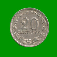 MONEDA DE ARGENTINA, M$N 2DA CIRCULACION, 0,20 CTVOS, AÑO 1920, ESTADO USADA.-