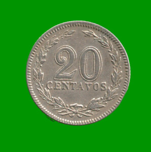 MONEDA DE ARGENTINA, M$N 2DA CIRCULACION, 0,20 CTVOS, AÑO 1920, ESTADO USADA.-