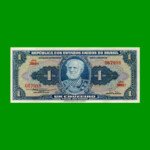 BILLETE DE BRASIL 1 CRUZEIRO, PICK 150b, AÑO 1955, ESTADO EXCELENTE+ .-