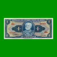 BILLETE DE BRASIL 1 CRUZEIRO, PICK 150b, AÑO 1955, ESTADO EXCELENTE+ .-