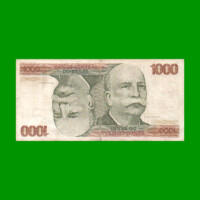 BILLETE DE BRASIL 1.000 CRUZEIROS, PICK 197a, AÑO 1978, ESTADO BUENO+ .-