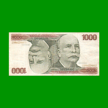BILLETE DE BRASIL 1.000 CRUZEIROS, PICK 197a, AÑO 1978, ESTADO MUY BUENO.-