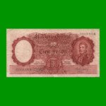 MONEDA NACIONAL $100,00, BOT 2054, AÑO 1959, ESTADO BUENO+ .-