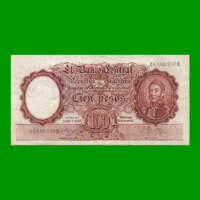 MONEDA NACIONAL $100,00, BOT 2058, AÑO 1961, ESTADO MUY BUENO.-