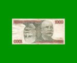 BILLETE DE BRASIL 1.000 CRUZEIROS, PICK 197b, AÑO 1979, ESTADO BUENO+ .-