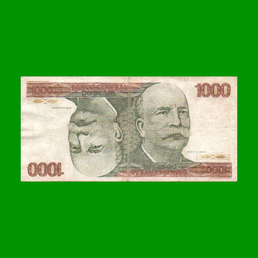 BILLETE DE BRASIL 1.000 CRUZEIROS, PICK 197b, AÑO 1979, ESTADO BUENO+ .-