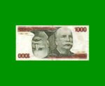 BILLETE DE BRASIL 1.000 CRUZEIROS, PICK 197b, AÑO 1979, ESTADO MUY BUENO+ .-