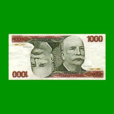 BILLETE DE BRASIL 1.000 CRUZEIROS, PICK 197b, AÑO 1979, ESTADO EXCELENTE.-
