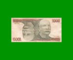 BILLETE DE BRASIL 1.000 CRUZEIROS, PICK 197c, AÑO 1980, ESTADO BUENO+ .-