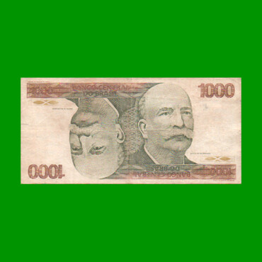 BILLETE DE BRASIL 1.000 CRUZEIROS, PICK 197c, AÑO 1980, ESTADO BUENO+ .-