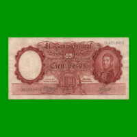 MONEDA NACIONAL $100,00, BOT 2063, AÑO 1963, ESTADO BUENO+ .-