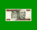 BILLETE DE BRASIL 1.000 CRUZEIROS, PICK 197c, AÑO 1980, ESTADO EXCELENTE- .-