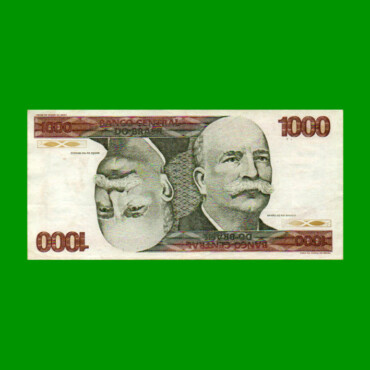 BILLETE DE BRASIL 1.000 CRUZEIROS, PICK 197c, AÑO 1980, ESTADO EXCELENTE- .-