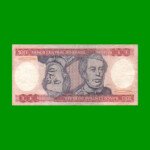 BILLETE DE BRASIL 100 CRUZEIROS, PICK 198a, AÑO 1981, ESTADO BUENO.-