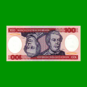 BILLETE DE BRASIL 100 CRUZEIROS, PICK 198a, AÑO 1981, ESTADO SIN CIRCULAR.-