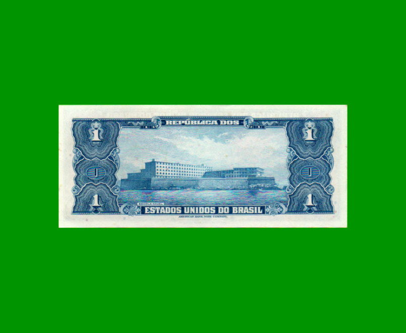 BILLETE DE BRASIL 1 CRUZEIRO, PICK 150b, AÑO 1955, ESTADO SIN CIRCULAR.- - Imagen 2