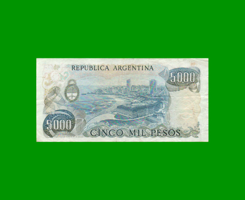 REPOSICION BILLETE PESOS LEY 18.188 $ 5.000,00, BOT 2466a, ESTADO MUY BUENO.- - Imagen 2